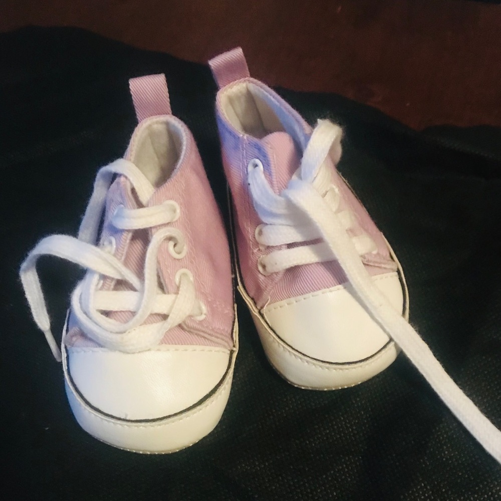 Lavender Purplish High tops Size 3 Months